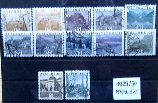 Alt-Österreich 1929/30 gestempelt, wie abgebildet