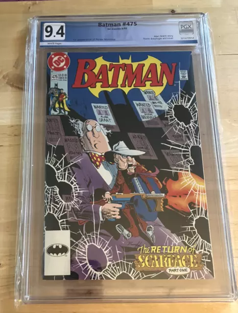 Batman 475 PGX 9.4 DC NM Comics 1st Renee Montoya The Question (not cgc)