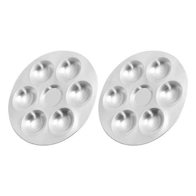 2 bandejas bandejas mezcladora de pigmentos acuarela suministros de pintura paleta de arte