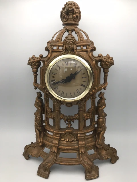 Horloge originale Murale Hauteur 70 cm Style industriel en Métal Doré