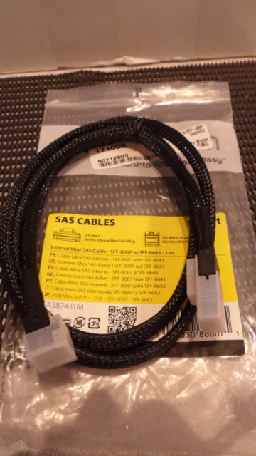 Cable mini-SAS interno StarTech.com modelo SAS87431M 3,3 pies - SFF-8643 a 8087