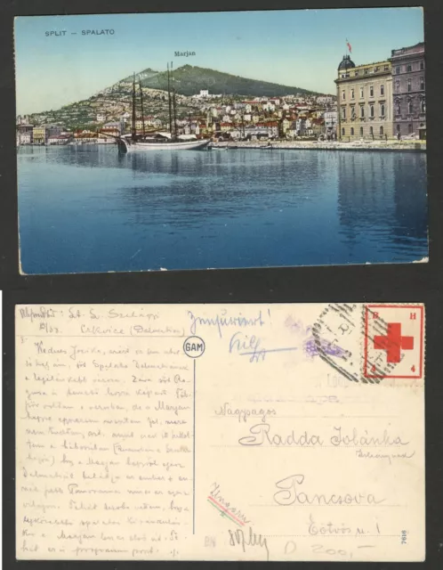 Austria-Bosnia-Croatia-Serbia-Ppc-Red Cross -Crkvice-Pancsova-Signed-Censor-1905