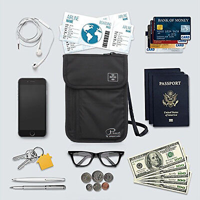 RFID Blocking Money Pouch Travel Passport ID Card Holder Neck Wallet BagSecurity 3