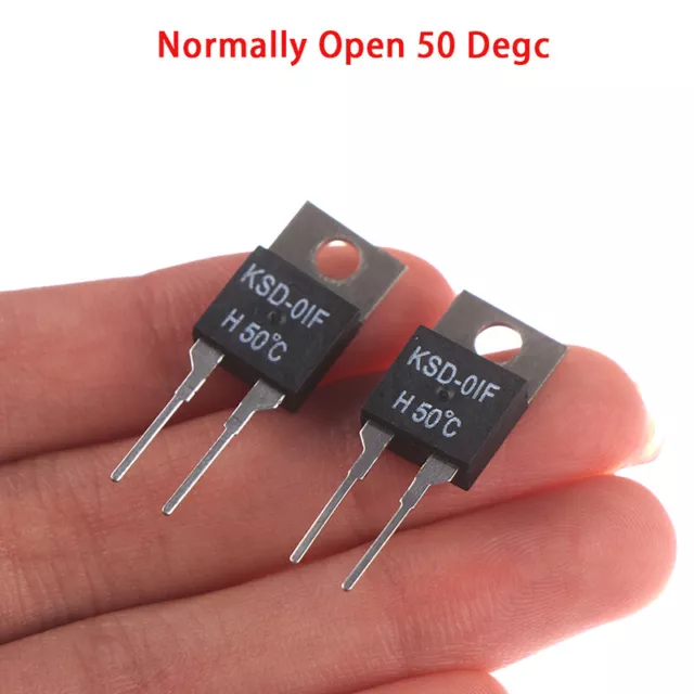 2Pcs  Normally Open Thermal Switch Temperature Sensor Thermostat KSD-01F 50  _bj