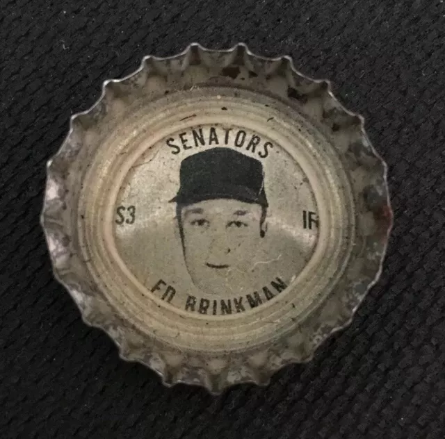 1960s Coca Cola Ed Brinkman S3 Washington Senators MLB Bottle Cap Coke