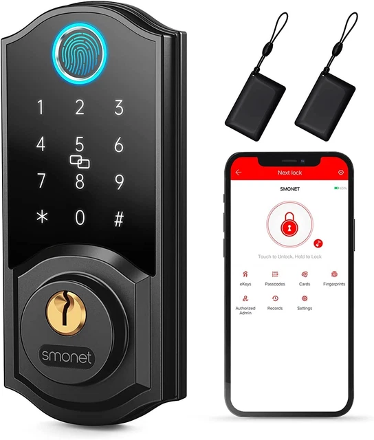 SMART DOOR Lock, Keyless Entry Fingerprint Digital Keypad