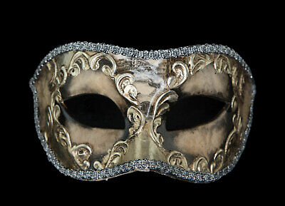 Mask from Venice Colombine Grey Silver Bridge Of Rialto Fancy 1101 CA2C