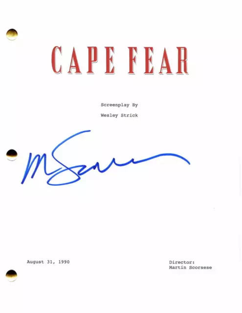 Martin Scorsese Signed Autograph Cape Fear Full Movie Script W/ Robert Deniro