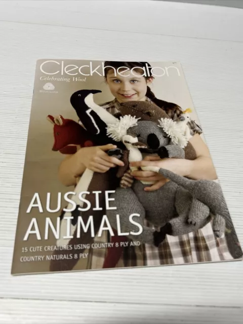 Aussie Animals Cleckheaton Knitting pattern book #977 ~ 15 Toys, LV8