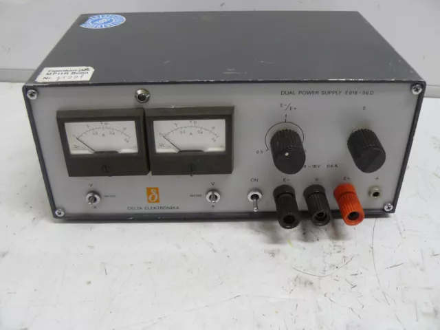 Delta Elektronika E018-0.6D Dual Power Supply