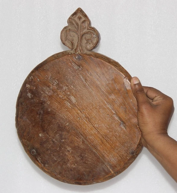 Plaque à Pain En Bois Sculpté – Vintage Indien Années 90 – Déco Cuisine