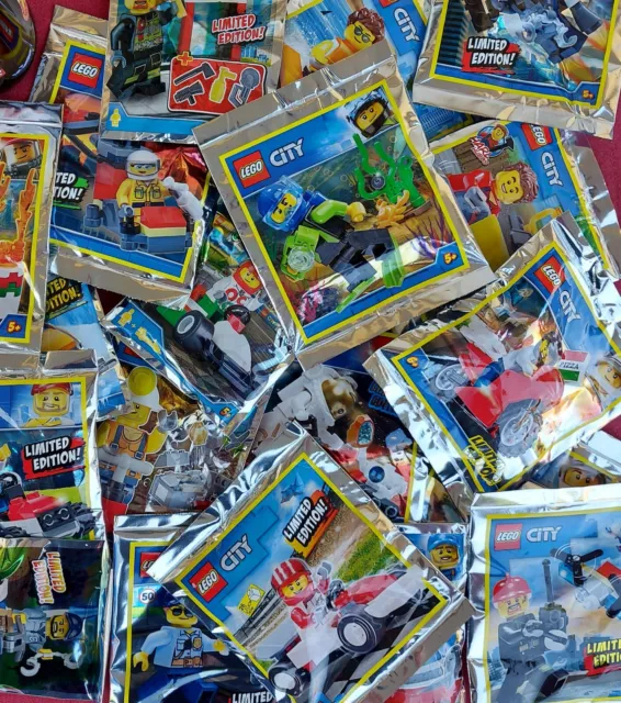 Auswahl Lego City Polybag Figuren Fahrzeug Polizei Feuerwehr Figur Zubehör Auto