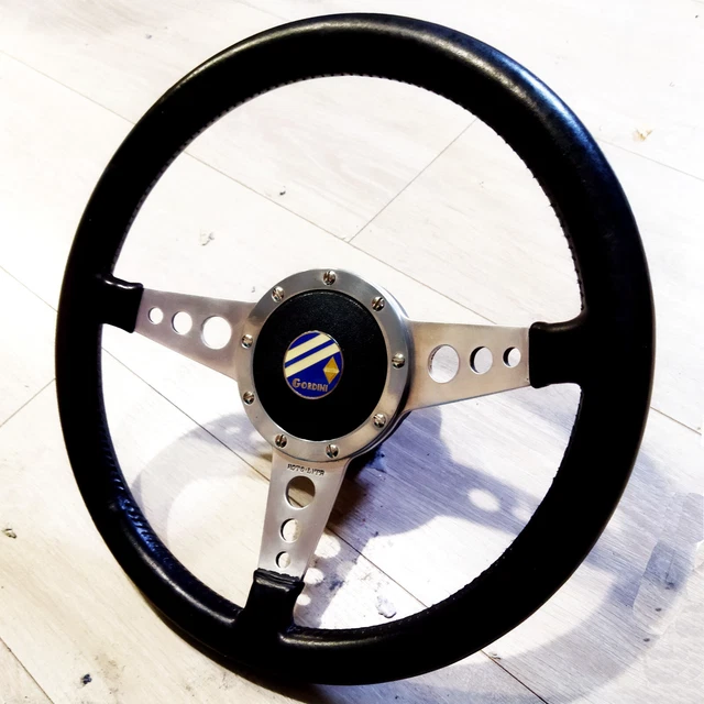 VOLANT CUIR MOTOLITA 36.5cm Complet Renault R8 R12 Dauphine Gordini