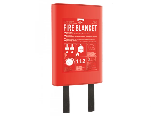 Coperta antincendio 120x120 cm con custodia rigida - estintore per bruciature grasse per cucina