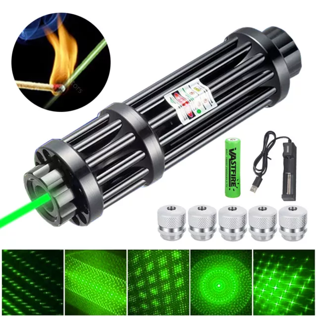 2000 Miles Strong Beam Green Laser Pointer Pen 532nm Visible Beam Light Torch