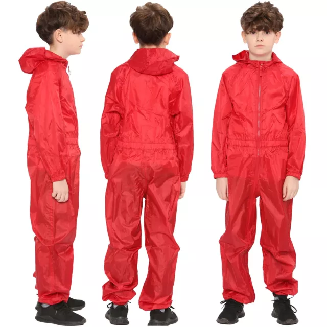 Enfants Veste de Pluie Nez Rouge Jour Flaque Costume Tout en Un Waterproof À