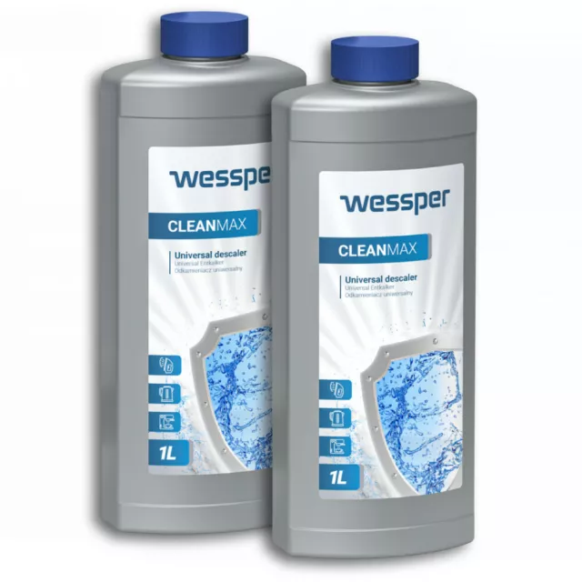 Flüssig Entkalker von Wessper für Delonghi Jura Siemens Miele Krups - 2x 1000 ml