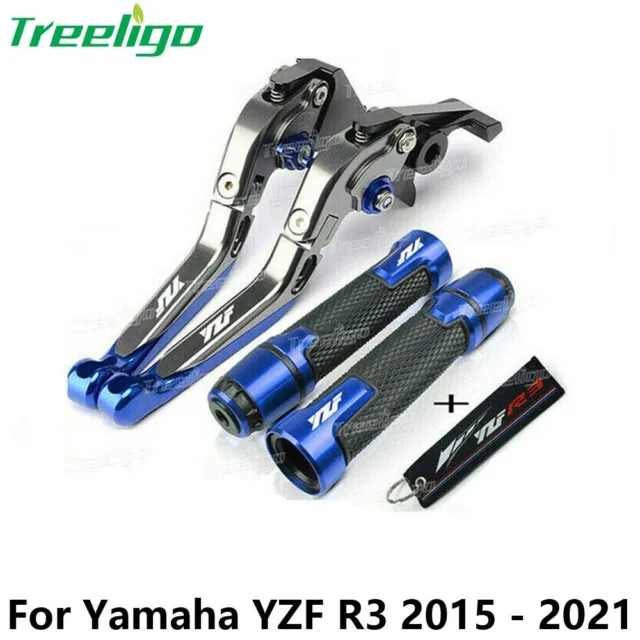 for Yamaha YZF R3 2015-2021 Motorcycle Handle Bar Grips Brake Clutch Lever Kit