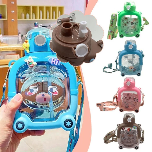 Square Water Cup Cute Girl Large Capacity Outdoor Bottle Portable Cup Water M4E7
