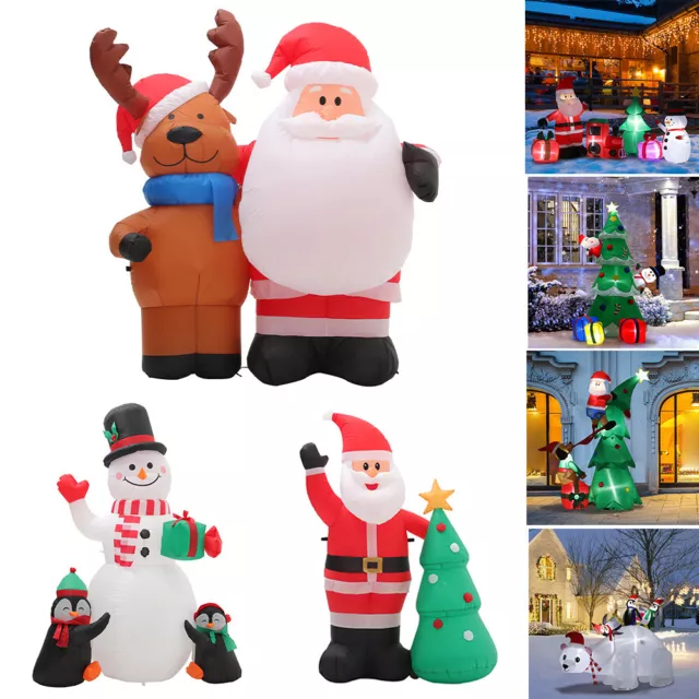 Large Inflatable Christmas Decoration Party Light Up Santa Snowman Penguin Sign