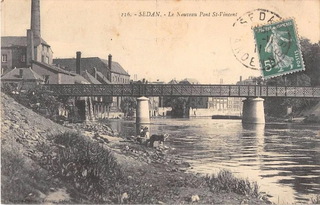 Cpa 08 Sedan The New Bridge Saint Vincent