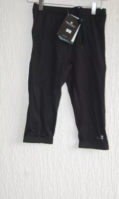 Ronhill Pant Junior Sprint Capri Black/Reflect Size 11-12 years