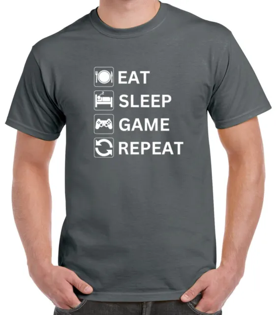 Maglietta da gioco Eat Sleep Game Repeat Gamer 2