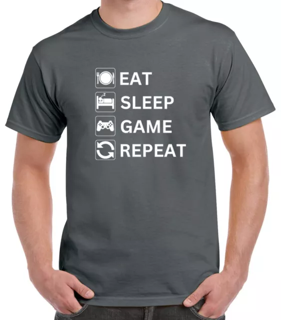 Maglietta da gioco Eat Sleep Game Repeat Gamer 2