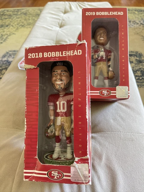 Lot Of 2 San Francisco 49ers Bobblehead SGA Joe Staley Jimmy Garoppolo