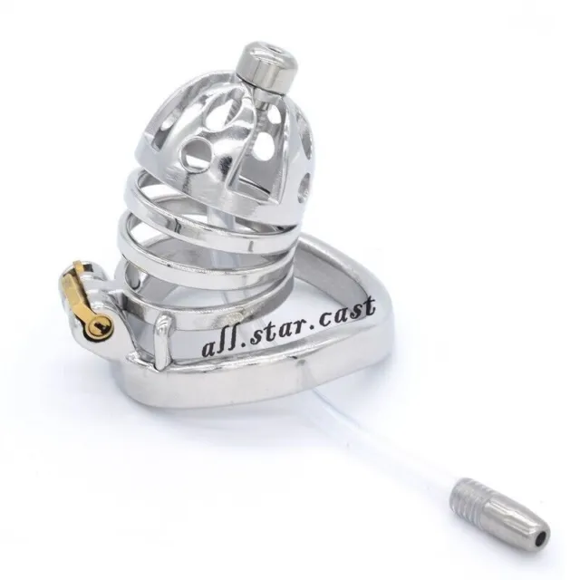 2024 Stainless Steel Male Chastity Device Ball Cage Men Standard Metal Lock  Belt