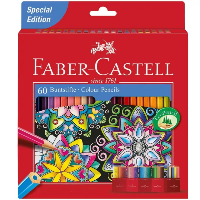 Faber-Castell Colouring Pencils - Assorted Colours - Pack of 60