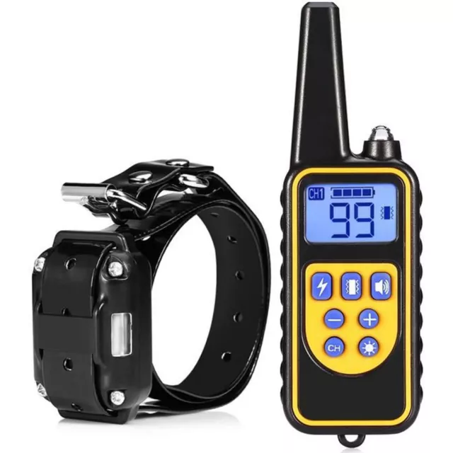 Collier Anti-aboiement De Dressage Electrique Pour Chien Choc Etanche LCD 880 M