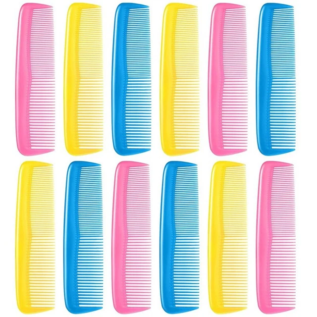 Set 12 pezzi pettini per capelli per bambini donne uomo pettine in plastica fine (, Y N2E8