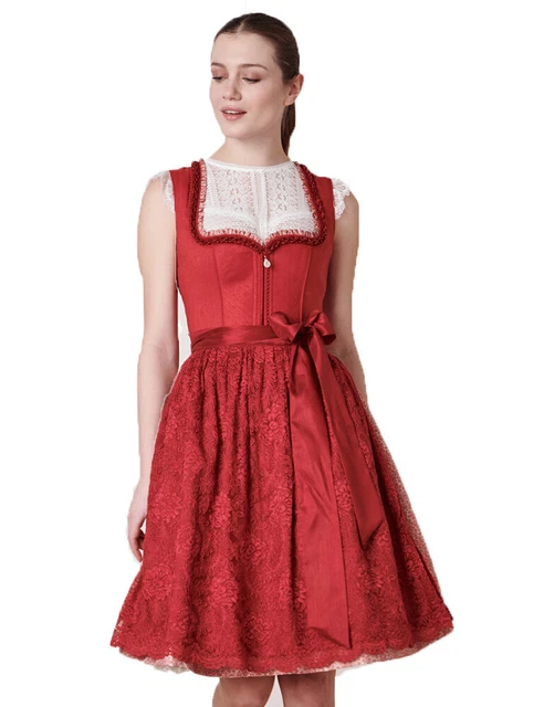 Krueger Dirndl " Zora " Spitzenschürze 416365 Rosso 60cm