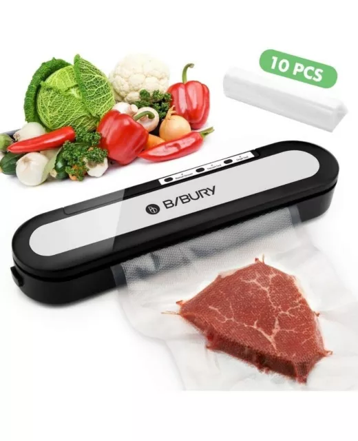 FoodSaver Space Saving Vacuum Sealer Machine with Sealer Bags and Roll for  Airtight Food Storage and Sous Vide, Silver