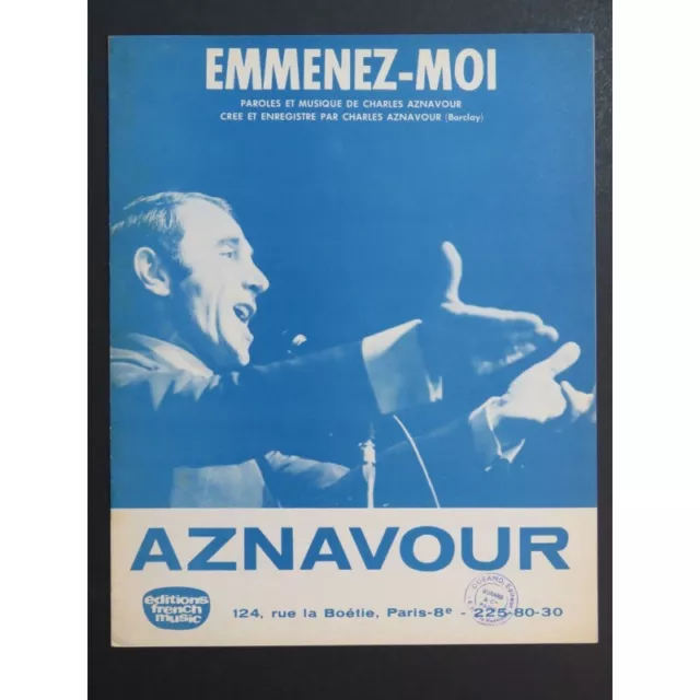 Emmenez-moi Charles Aznavour Chant Piano 1967