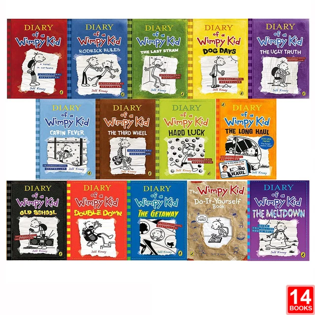 PUFFIN DIARY OF a Wimpy Kid par Jeff Kinney boîte de livres (2018