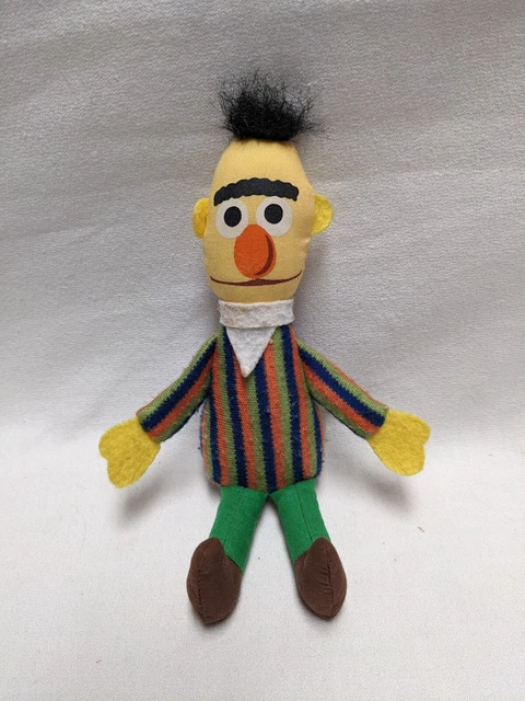 Vintage Muppets Sesame Street Bert Plush Doll 5" 1980s, Applause, Inc