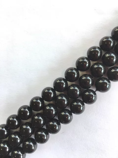 50 pc. SWAROVSKI CRYSTAL MYSTIC BLACK PEARL Loose BEADS 5mm 5810 Round Free Ship