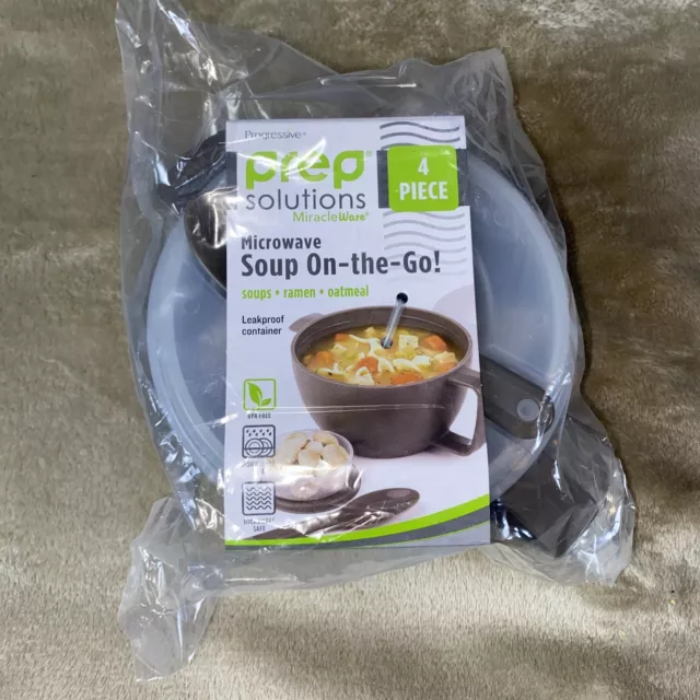 Sopa de microondas Prep Solutions by Progressive gris sobre la marcha - PS-91GY fugas-pr...