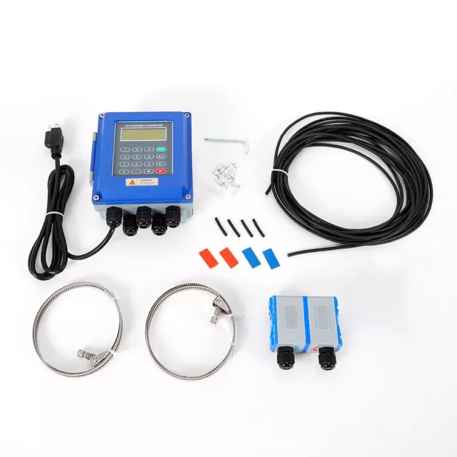 Flow Meter Ultrasonic TUF-2000B Wall Mounted Liquid Flowmeter & TM-1 Transducer