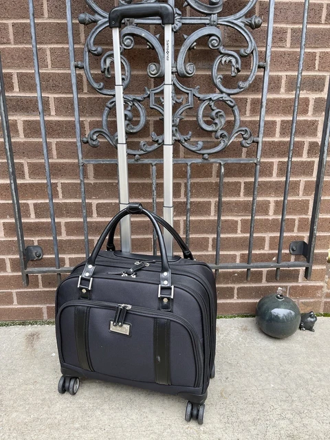 Samsonite Underseat Carry-On, 4 Spinner wheels, Black, laptop office weekend