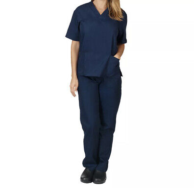 T-Shirt Tops Pants Set Medical Women Nursing Scrub Suit Nurse Uniform Medium