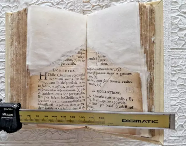 SETTECENTINA TUTTA RESTAURATA ANCHE NEI FRAMMENTI  EPOCA 1745 ca ORAZIONI/LATINO