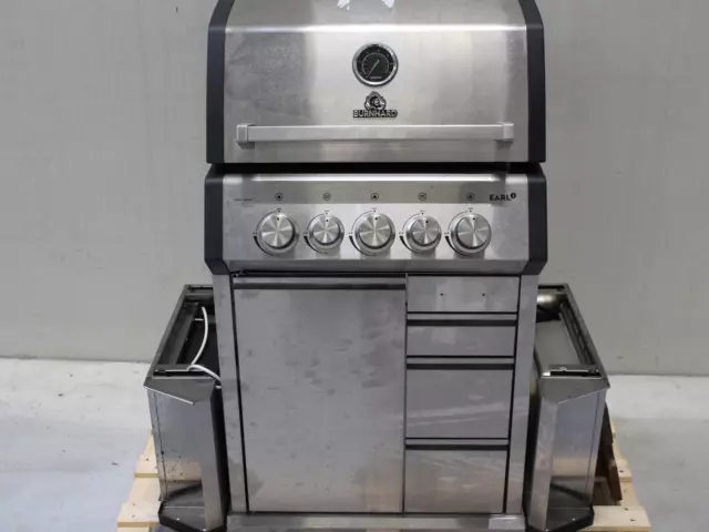 Burnhard EARL Royal Series 3-Brenner Grill 11,25kw UNVOLLSTÄNDIG + SIEHE FOTOS