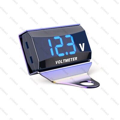 LouiseEvel215 Calibro di automobile portatile di formato portatile di 12V 12V LED blu impermeabile Pannello di voltmetro di voltmetro misuratore di voltaggio 