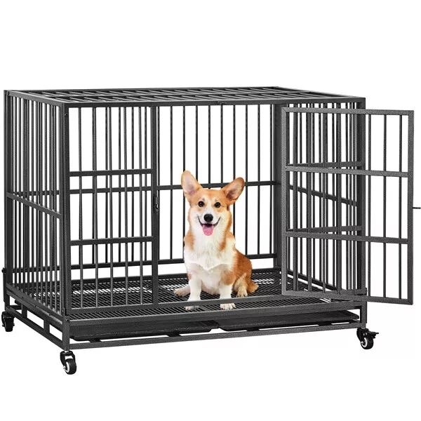 Cage pour Chien Intérieur Cage pour Animaux 106×68×85 cm Maison Niche pour Chien