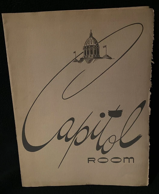 1950’S CAPITOL ROOM Restaurant Menu Golden Rule store Saint Paul