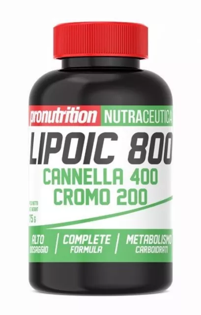 Pronutrition Lipoic 800 Cromo Cannella - Barattolo da 60 Compresse
