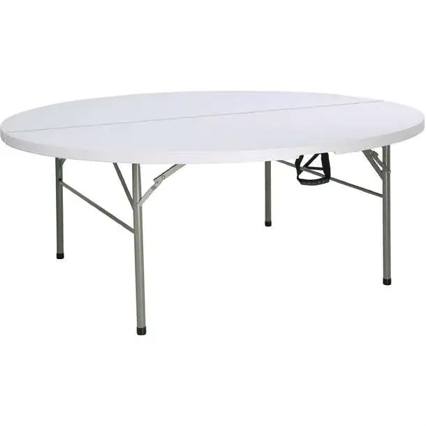 Bolero Round Centre Folding Table 6ft White PAS-HC270